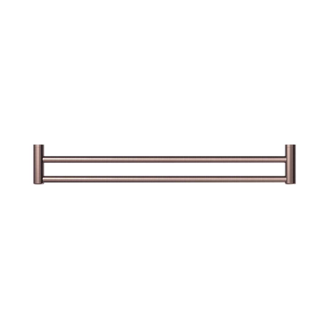 Nero Mecca Care 25Mm Double Towel Grab Rail 900Mm Brushed Bronze