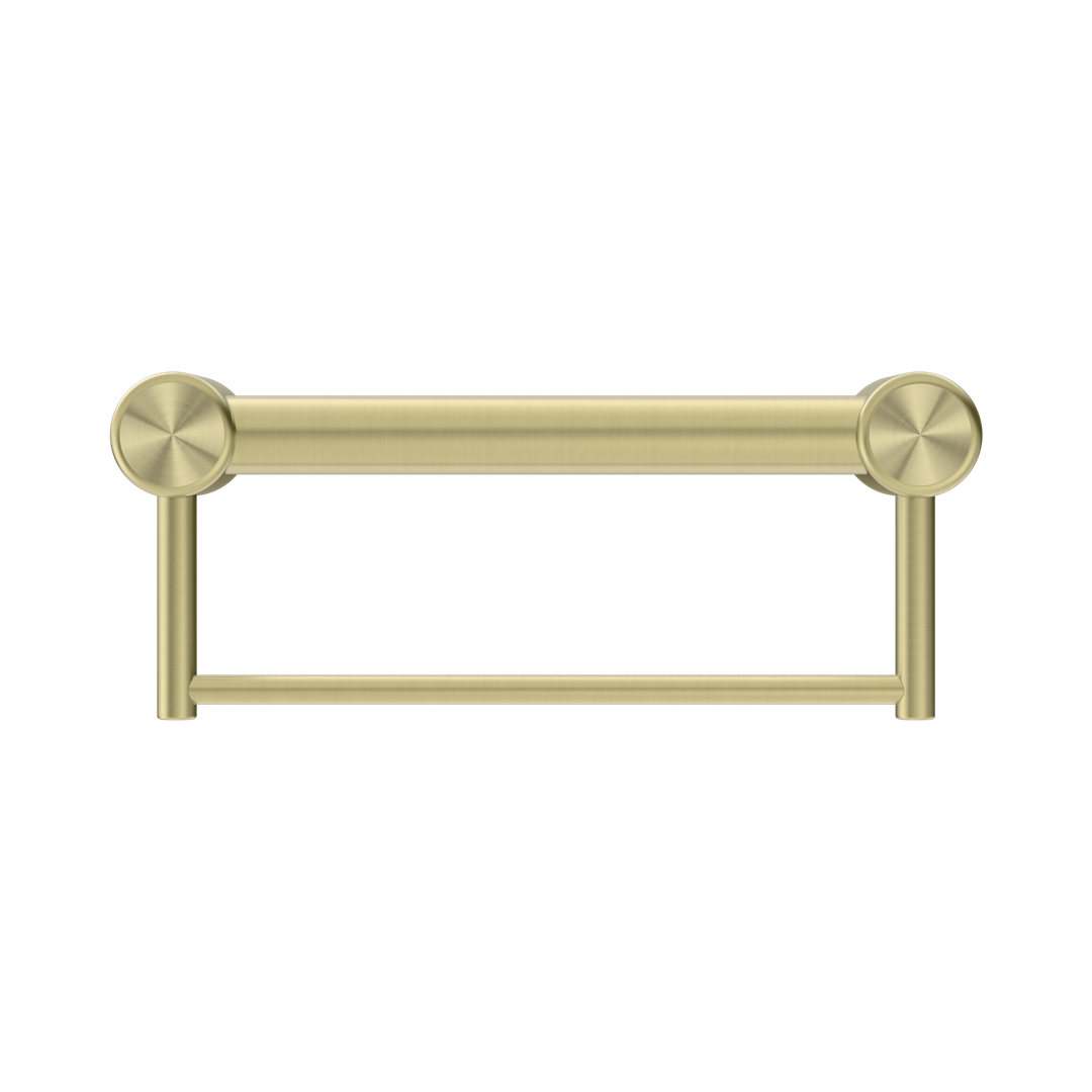 Nero Mecca Care 32Mm Grab Rail With Towel Holder 300Mm Brushed Gold