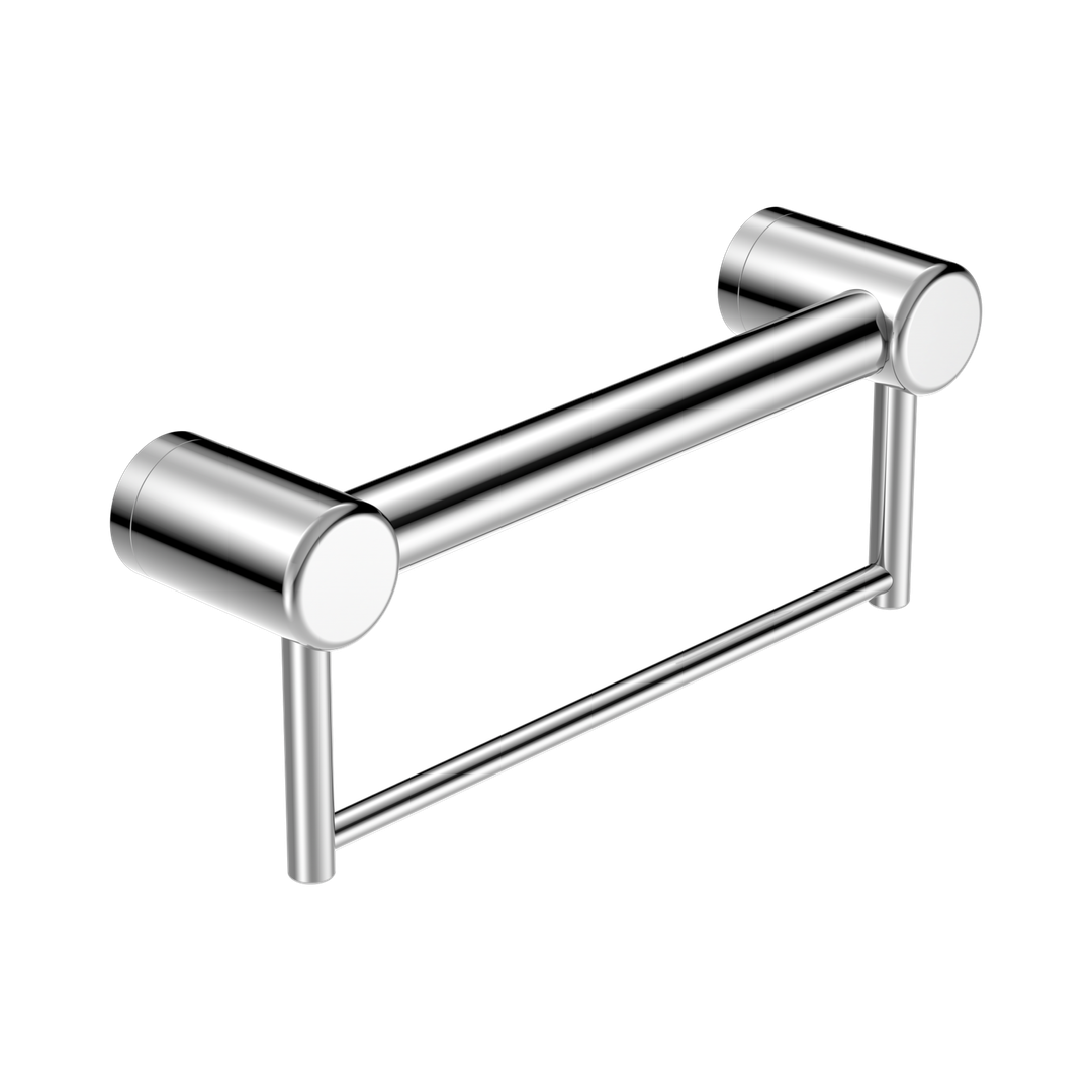 Nero Mecca Care 32Mm Grab Rail With Towel Holder 300Mm Chrome