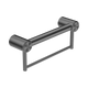 Nero Mecca Care 32Mm Grab Rail With Towel Holder 300Mm Gun Metal