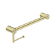 Nero Mecca Care 32Mm Grab Rail With Toilet Roll Holder 450Mm Brushed Gold