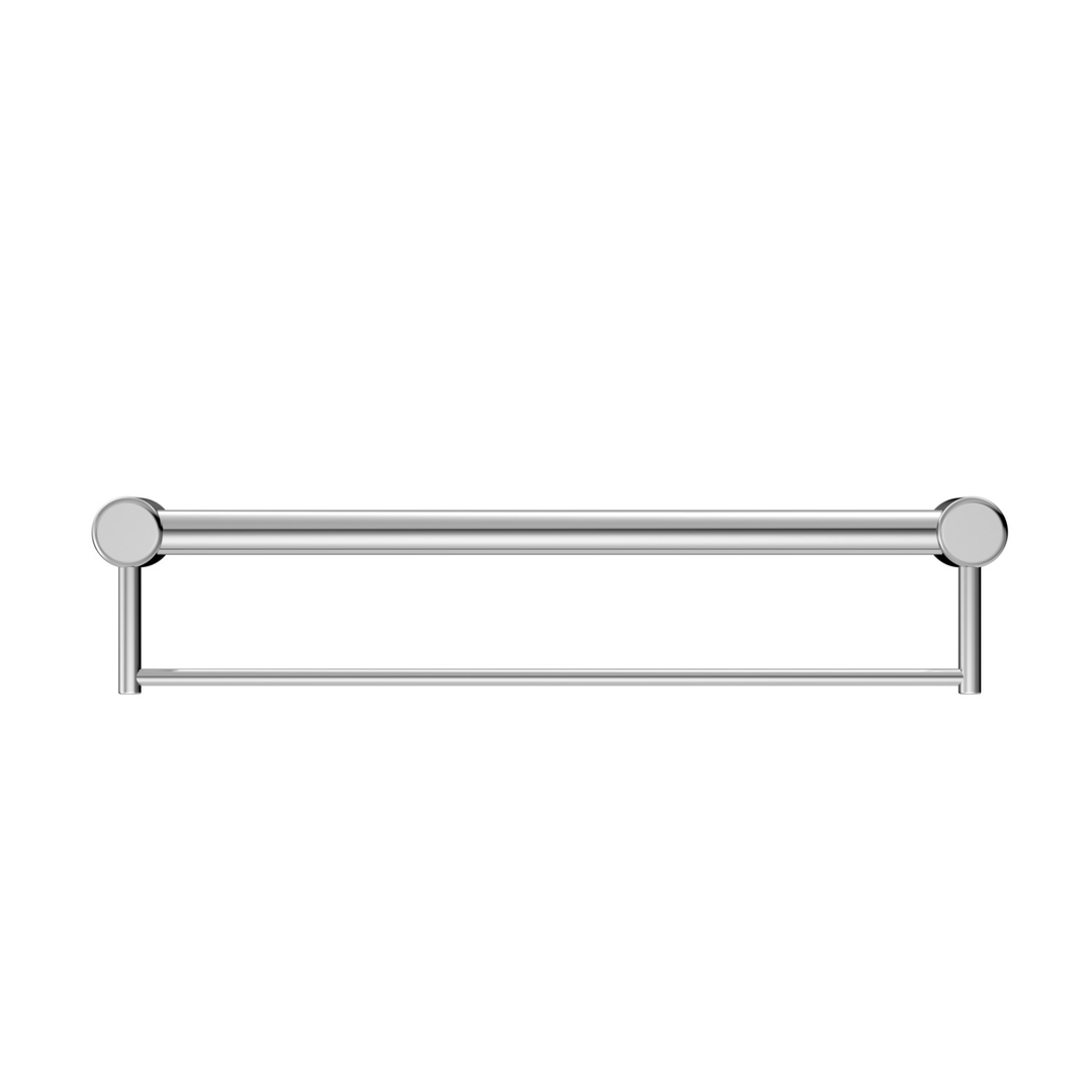 Nero Mecca Care 32mm Grab Rail With Towel Holder 600mm - Chrome