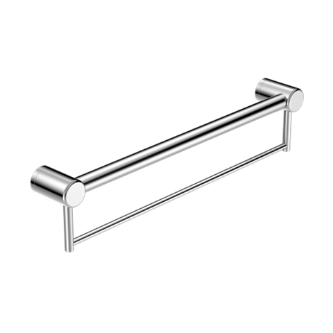 Nero Mecca Care 32mm Grab Rail With Towel Holder 600mm - Chrome