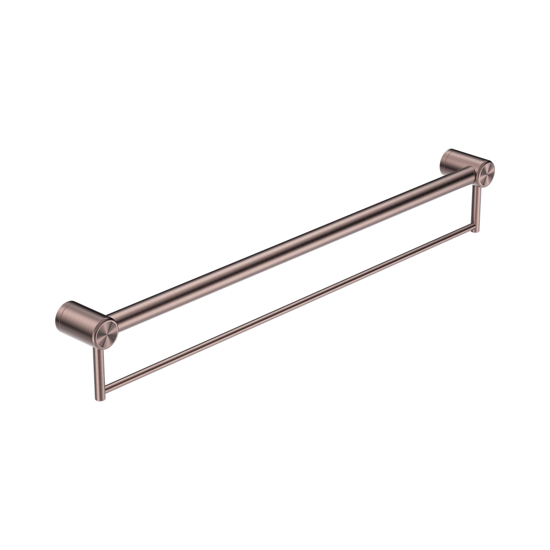 Nero Mecca Care 32Mm Grab Rail With Towel Holder 900Mm Brushed Bronze