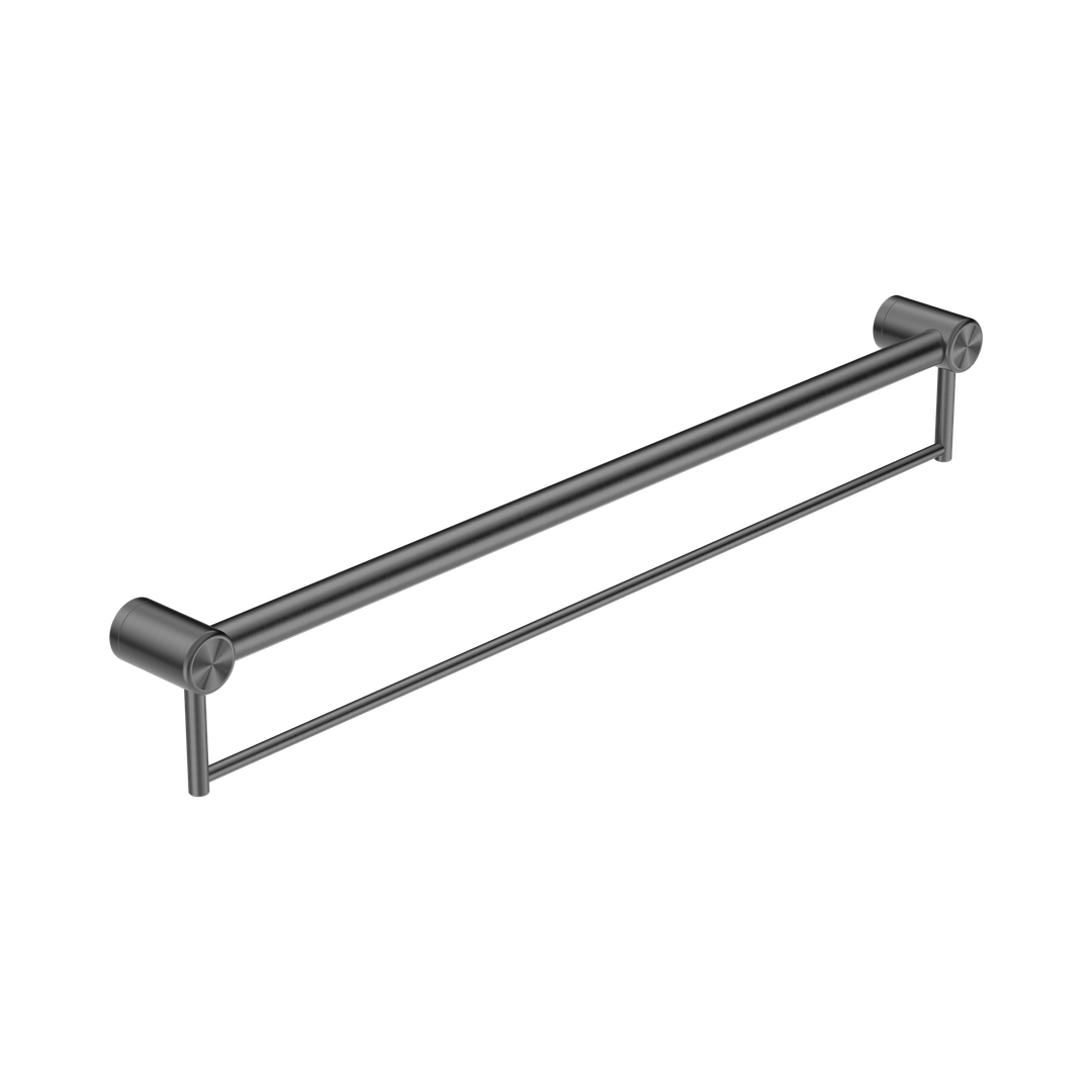 Nero Mecca Care 32Mm Grab Rail With Towel Holder 900Mm Gun Metal