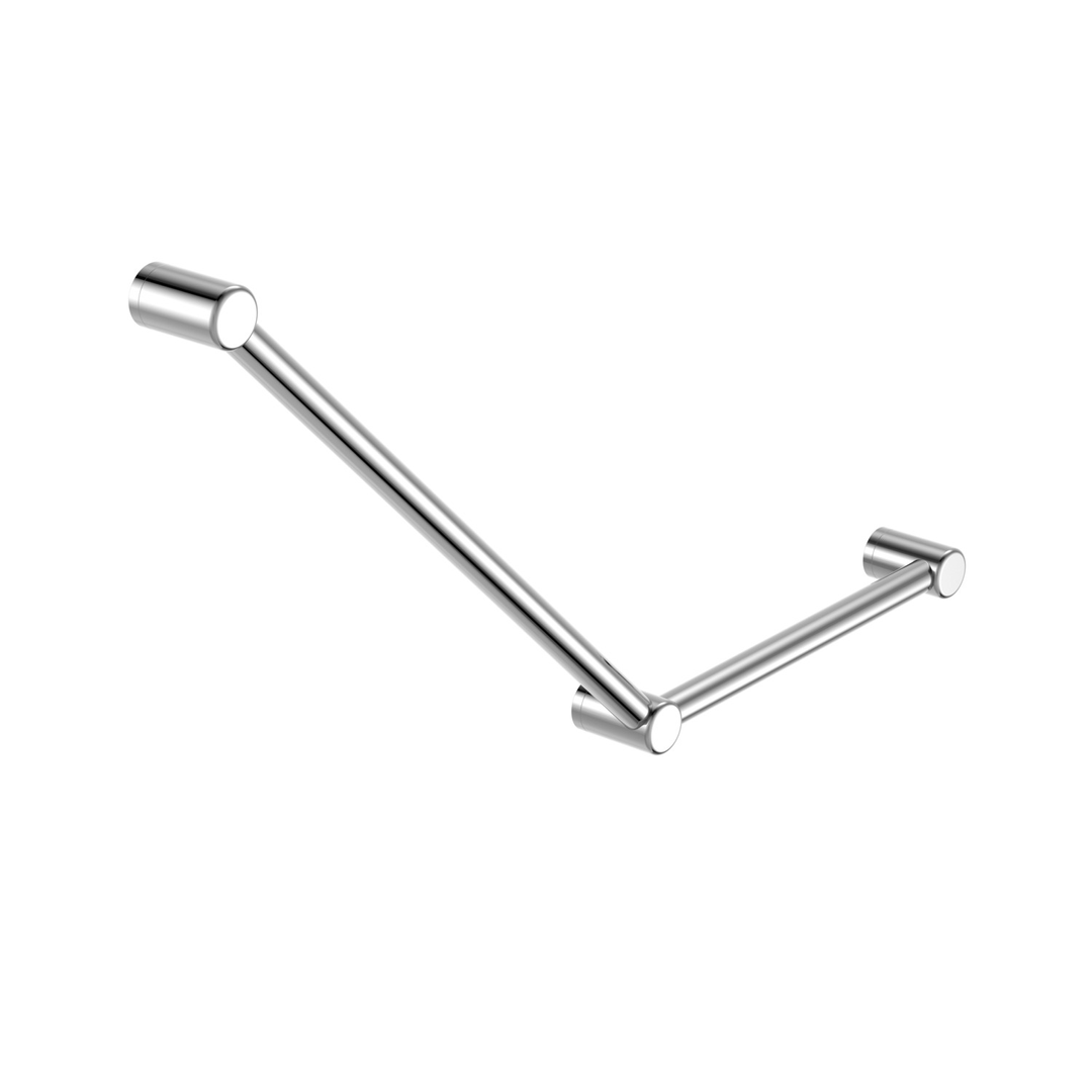 Nero Mecca Care 32mm Ambulant Toilet Grab Rail 45 Degree 750X450mm - Chrome