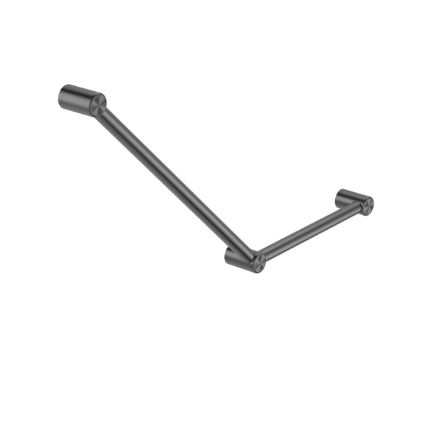 Nero Mecca Care 32Mm Ambulant Toilet Grab Rail 45 Degree 750X450Mm Gun Metal
