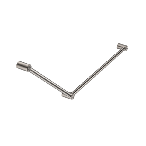 Nero Mecca Care 32mm Dda Grab Rail Set 45 Degree 750X900mm - Brushed Nickel