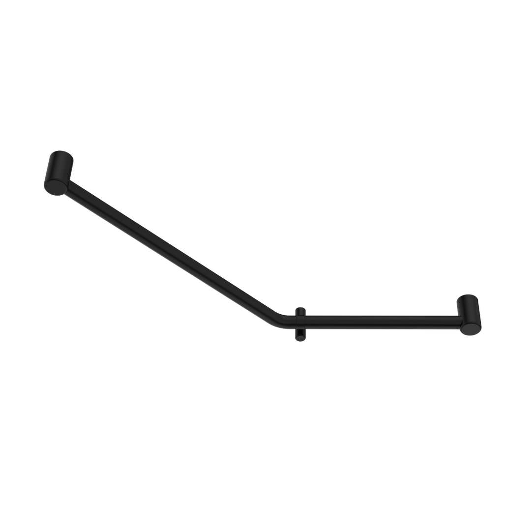 Nero Mecca Care 32mm Ambulant 45 Degree Bent Tube Grab Rail 450X650mm - Matt Black