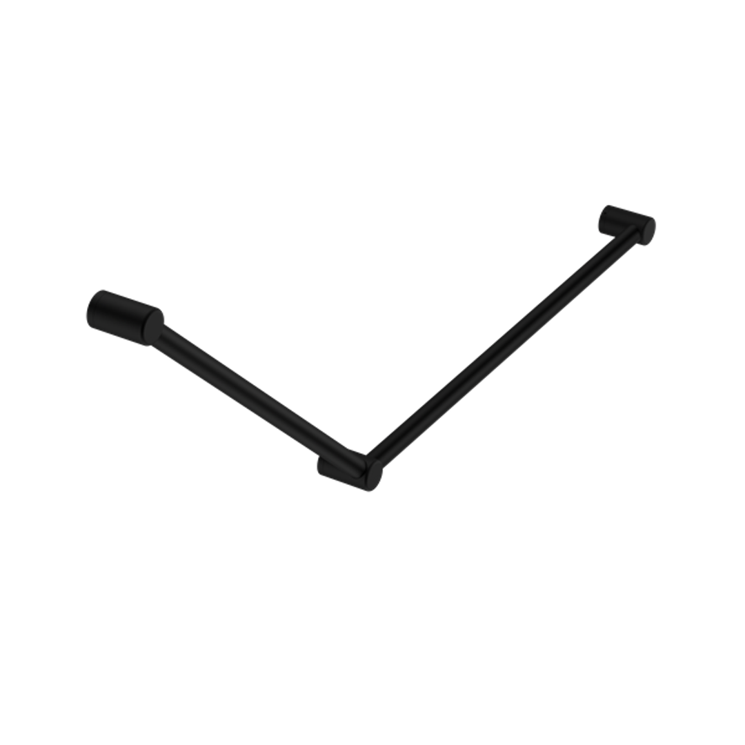 Nero Mecca Care 32mm Dda Grab Rail Set 45 Degree 750X900mm - Matt Black