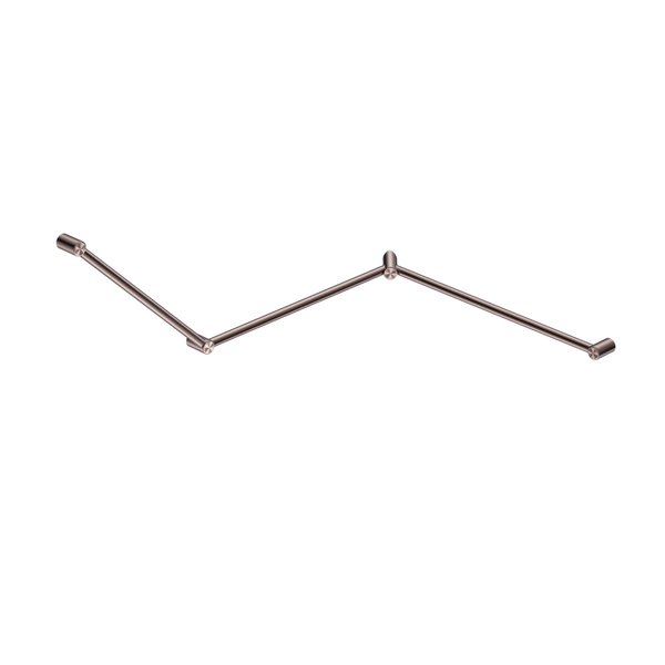 Nero Mecca Care 32Mm Dda Toilet Grab Rail Set 45 Degree 750X965X1025Mm Brushed Bronze