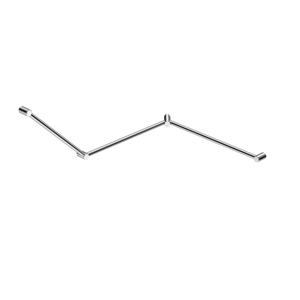 Nero Mecca Care 32Mm Dda Toilet Grab Rail Set 45 Degree 750X965X1025Mm Chrome