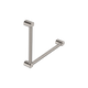 Nero Mecca Care 32mm Ambulant Toilet Grab Rail 90 Degree 450mm Brushed Nickel