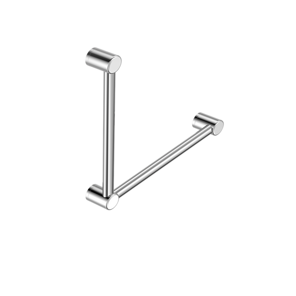 Nero Mecca Care 32Mm Ambulant Toilet Grab Rail 90 Degree 450X450Mm Chrome
