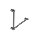 Nero Mecca Care 32mm Ambulant Toilet Grab Rail 90 Degree 450mm Gun Metal