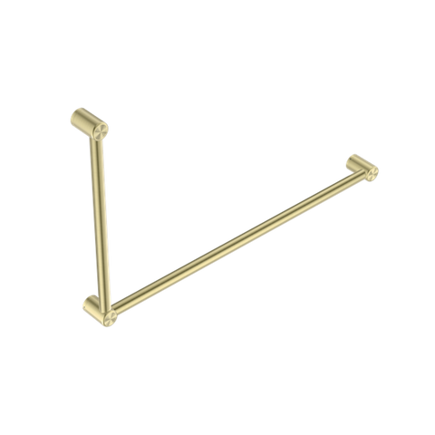 Nero Mecca Care 32mm Dda Grab Rail Set 90 Degree 600X1000mm - Brushed Gold