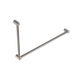 Nero Mecca Care 32mm Dda Grab Rail Set 90 Degree 600mm Brushed Nickel