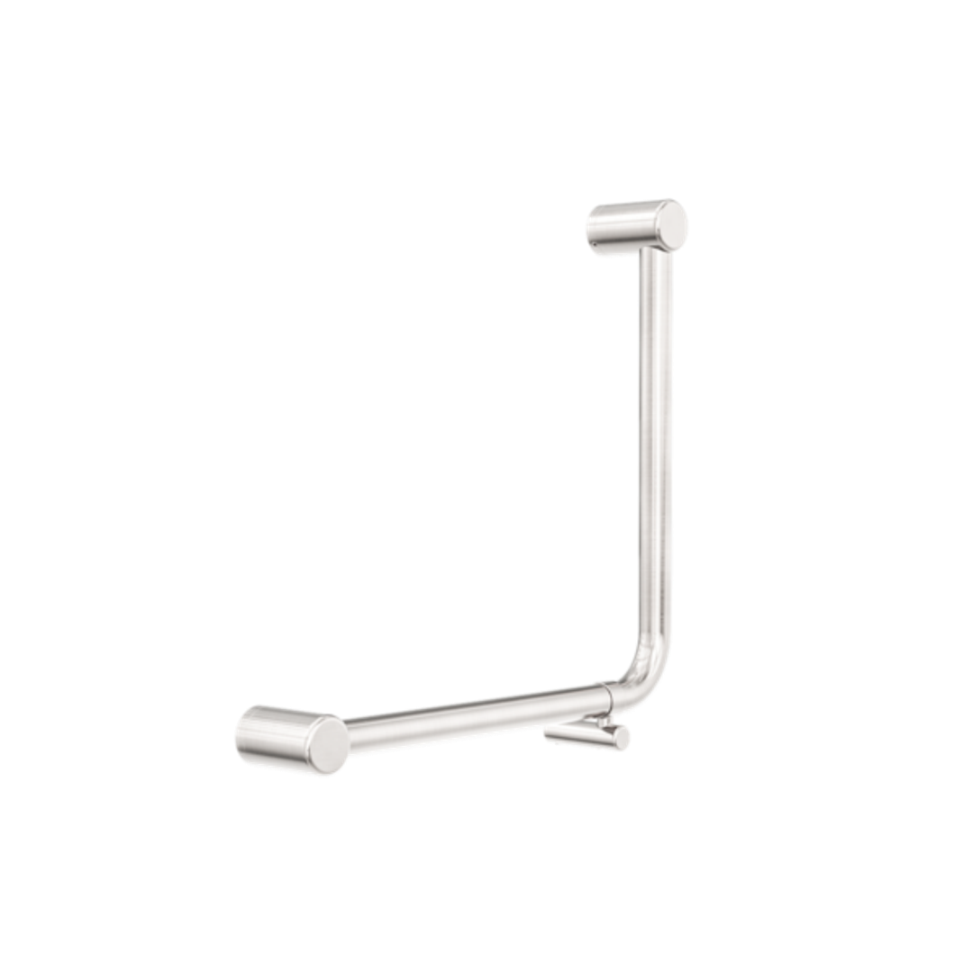 Nero Mecca Care 32mm Ambulant 90Degree Bent Tube Grab Rail 450mm Brushed Nickel