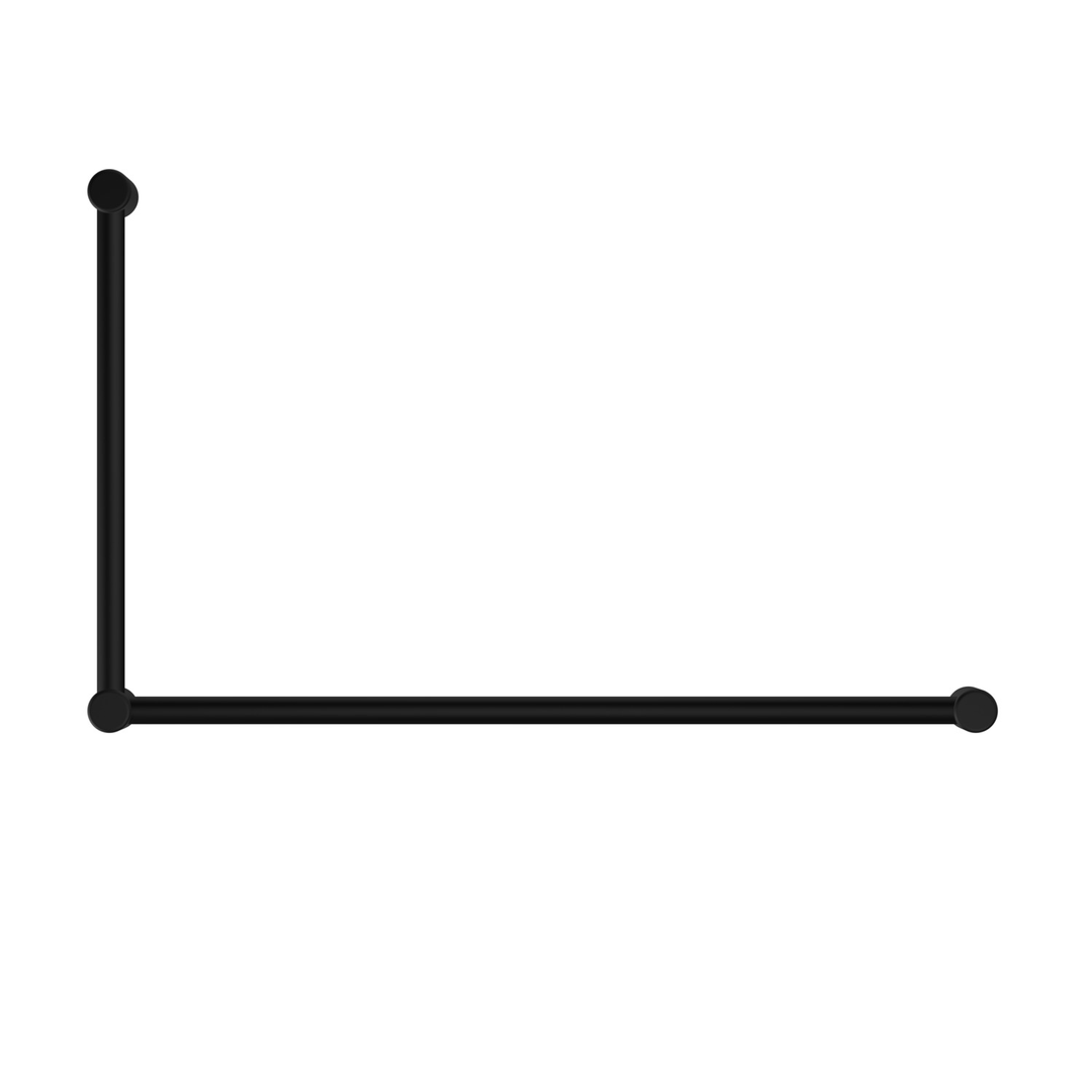 Nero Mecca Care 32mm Dda Grab Rail Set 90 Degree 600X1000mm - Matt Black