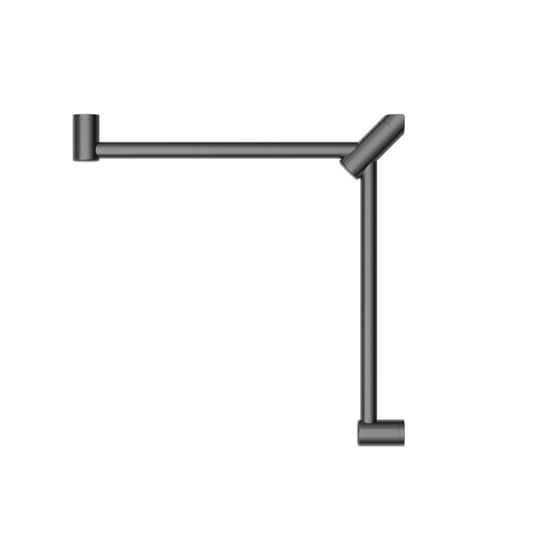 Nero Mecca Care 32mm Wrap Around Corner Grab Rail 600X600mm - Gunmetal