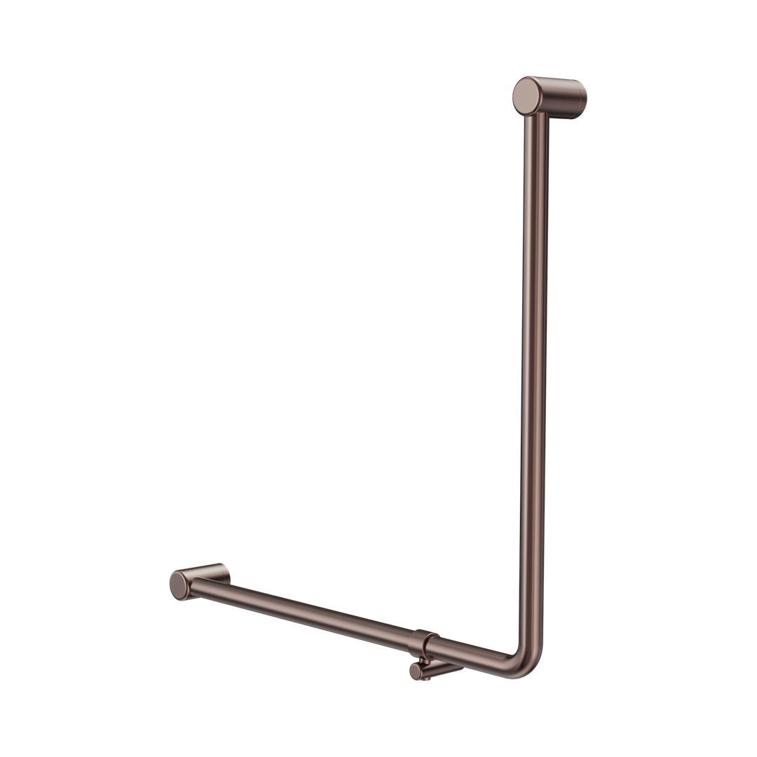 Nero Mecca Care 32Mm 90 Degree Nz4121 Accessible Toilet Grab Rail 750X750Mm Brushed Bronze