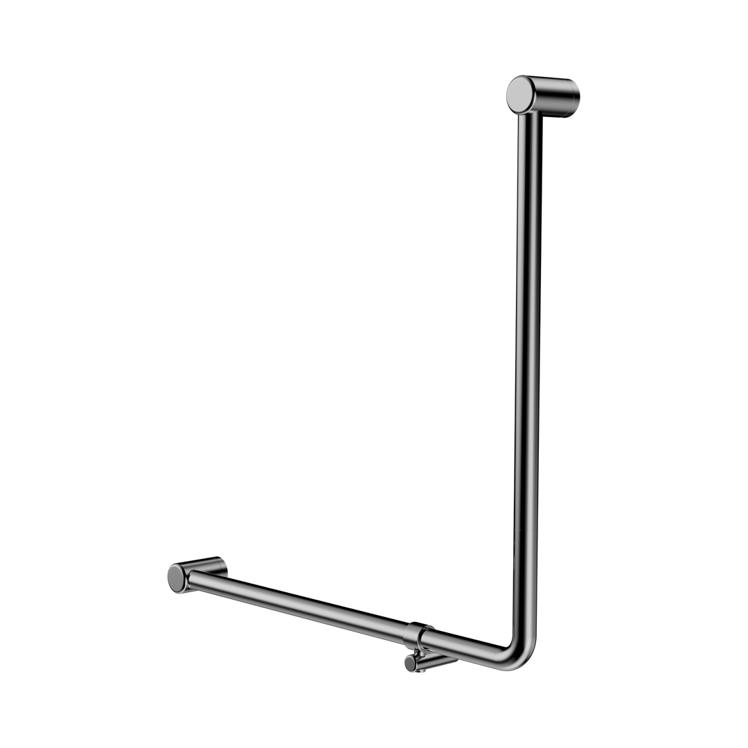 Nero Mecca Care 32Mm 90 Degree Nz4121 Accessible Toilet Grab Rail 750X750Mm Chrome