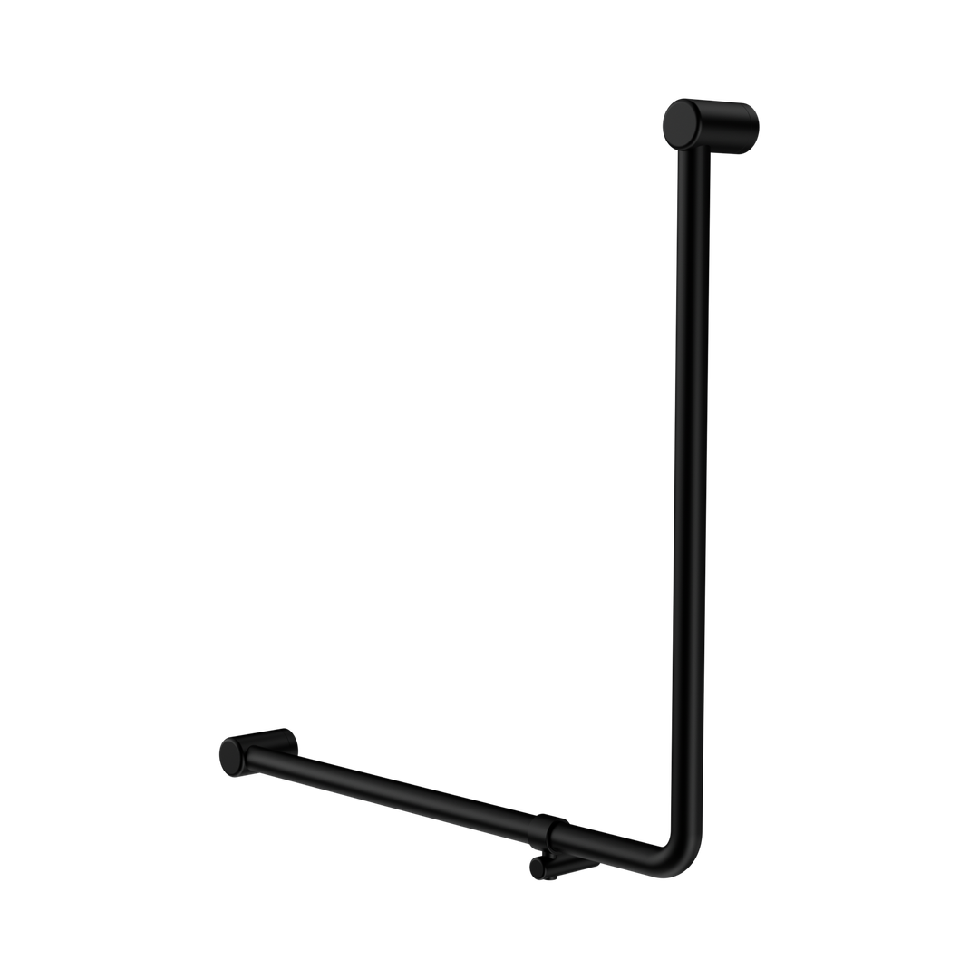 Nero Mecca Care 32Mm 90 Degree Nz4121 Accessible Toilet Grab Rail 750X750Mm Matte Black