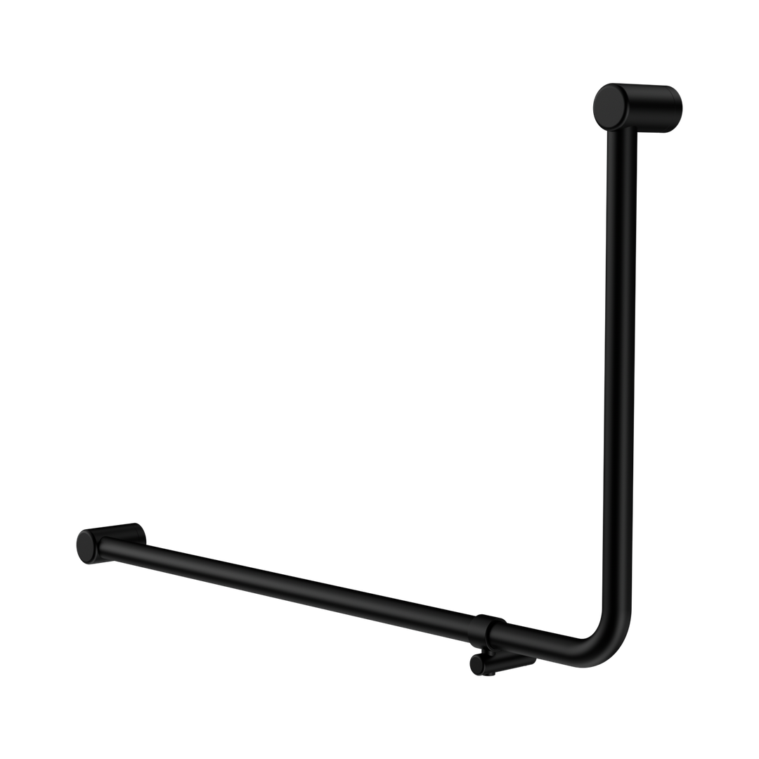 Nero Mecca Care 32Mm Dda Toilet 90 Deg. Tube Grab Rail 600X1000Mm Matte Black