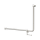 Nero Mecca Care 32mm Dda 90 Deg. Grab Rail 600mm C/W Toilet Roll Holder Brushed Nickel