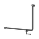Nero Mecca Care 32mm Dda 90 Deg. Grab Rail 600mm C/W Toilet Roll Holder Gun Metal