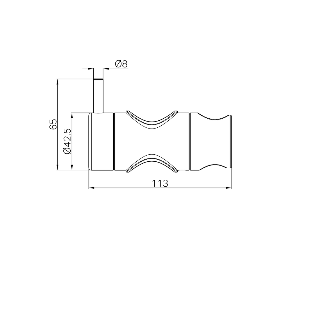 Nero Slider For Mecca Care 32Mm Grab Rail Shower Rail Set Gun Metal