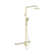 Nero Mecca Care 32mm T Bar Grab Rail 1100mm Twin Shower Set Brushed Gold
