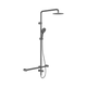Nero Mecca Care 32mm T Bar Grab Rail 1100mm Twin Shower Set Gun Metal