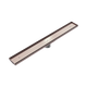 Nero Tile Insert V Channel 900X106Mm Floor Grate 80Mm Outlet Brushed Bronze