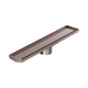 Nero Tile Insert V Channel 600X106Mm Floor Grate 90Mm Outlet Brushed Bronze