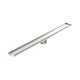 Nero Tile Insert V Channel 1200X106Mm Floor Grate 90Mm Outlet Brushed Nickel
