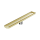 Nero Tile Insert V Channel 600X82Mm Floor Grate 50Mm Outlet Brushed Gold