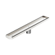 Nero Tile Insert V Channel 600X82Mm Floor Grate 50Mm Outlet Brushed Nickel