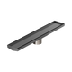Nero Tile Insert V Channel 600X106Mm Floor Grate 80Mm Outlet Gun Metal
