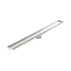 Nero Tile Insert V Channel 1200X106Mm Floor Grate 80Mm Outlet Brushed Nickel