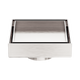 Nero 100Mm Square Tile Insert Floor Waste 50Mm Outlet Brushed Nickel Nrfw006Bn