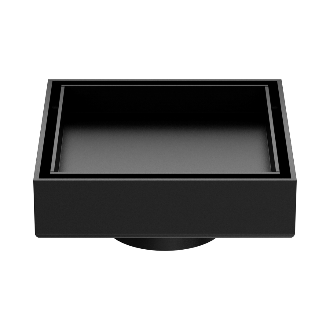 Nero 100Mm Square Tile Insert Floor Waste 50Mm Outlet Matte Black