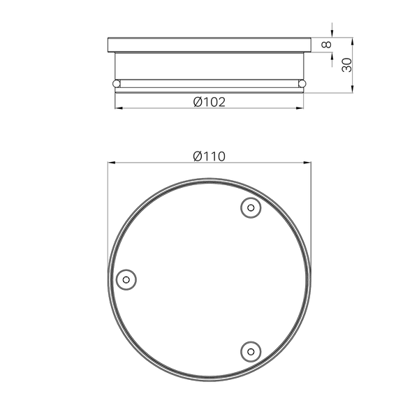 Nero 316L Stainless Round Clear Out 100Mm Outlet Brushed Bronze