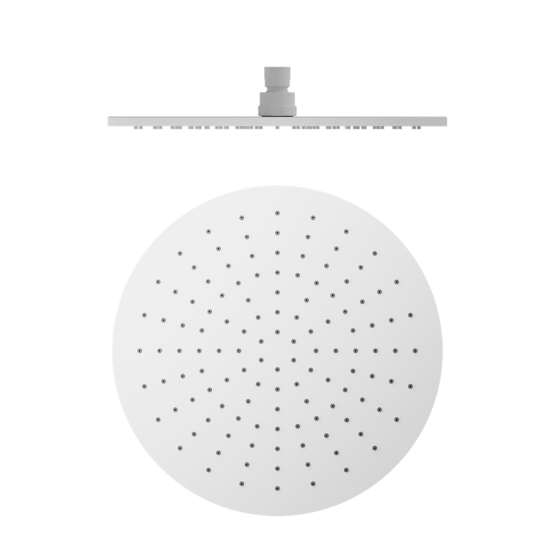 Nero 300mm Round Shower Head Matte White