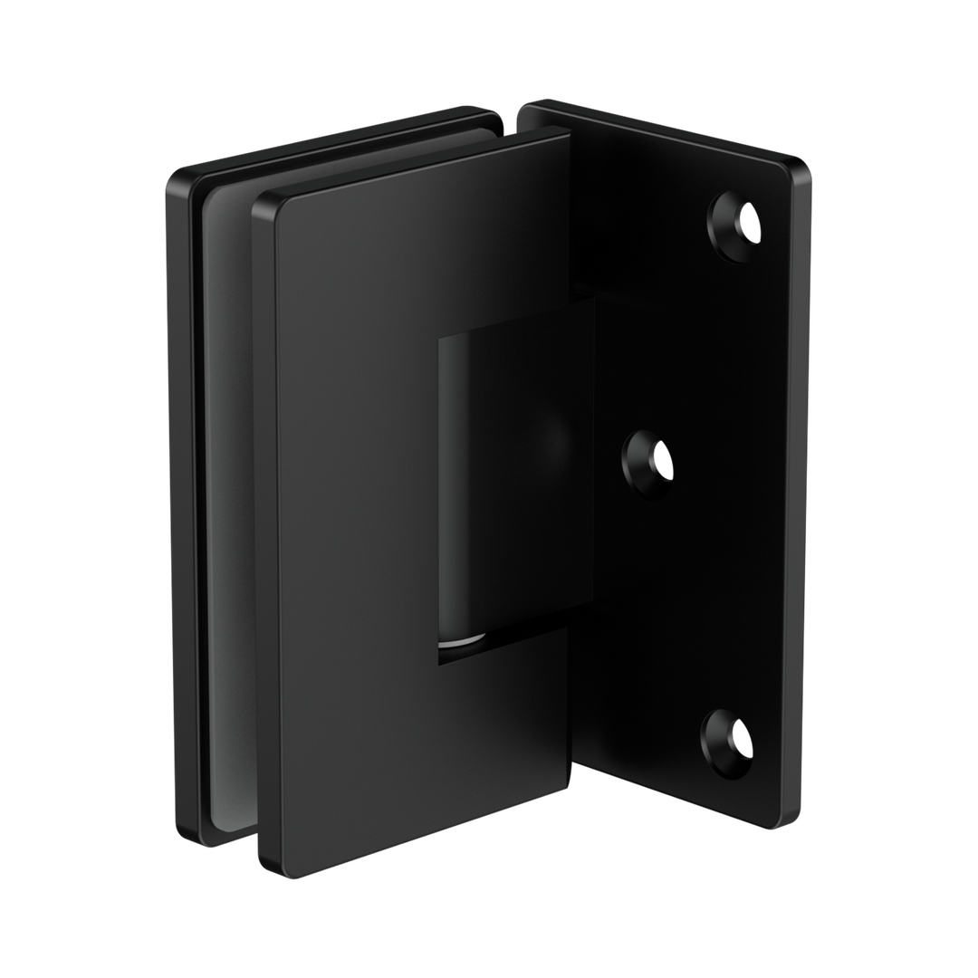 Nero 90 Degree Glass To Wall Shower Hinge 10Mm Glass Matte Black
