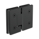 Nero 180 Degree Glass To Glass Shower Hinge 10Mm Glass Matte Black