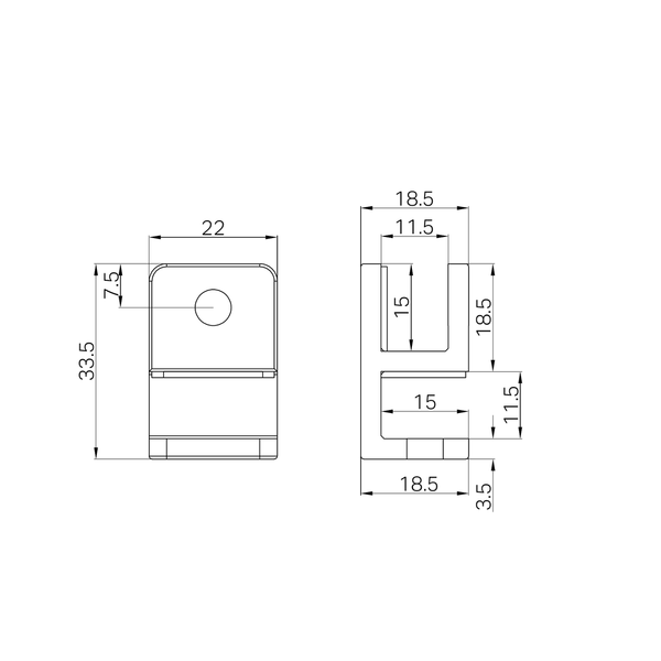 Nero Over-Panel Glass To Glass Fitting 10Mm Glass Chrome