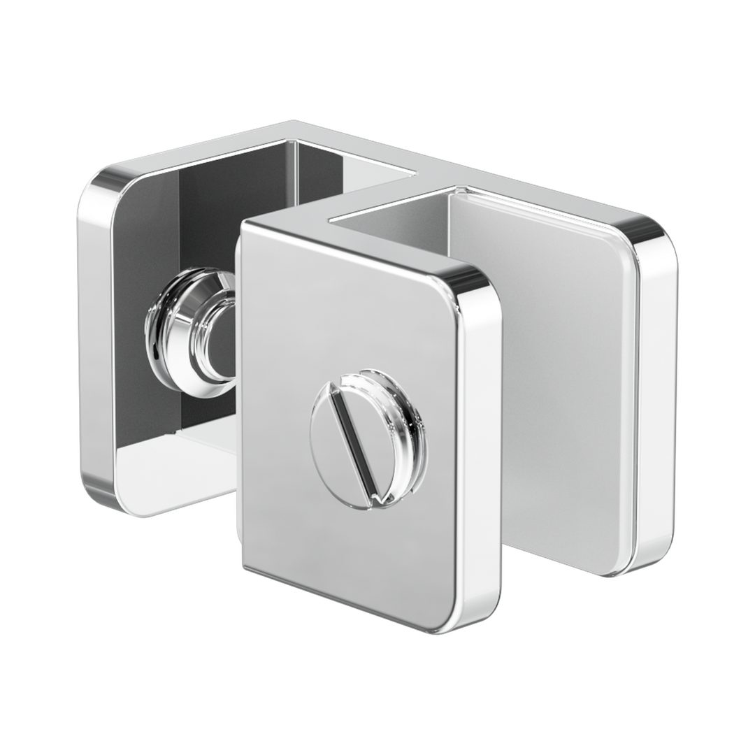 Nero Over-Panel Glass To Glass Fitting 10Mm Glass Chrome