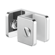 Nero Over-Panel Glass To Glass Fitting 10Mm Glass Chrome