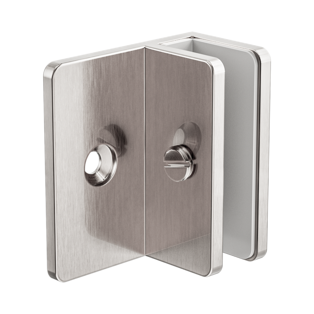 Nero Shower F Bracket 10Mm Glass Brushed Nickel